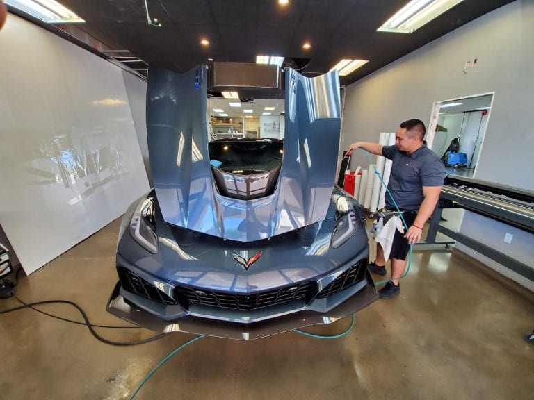 Clear Bra for blue corvette AZ