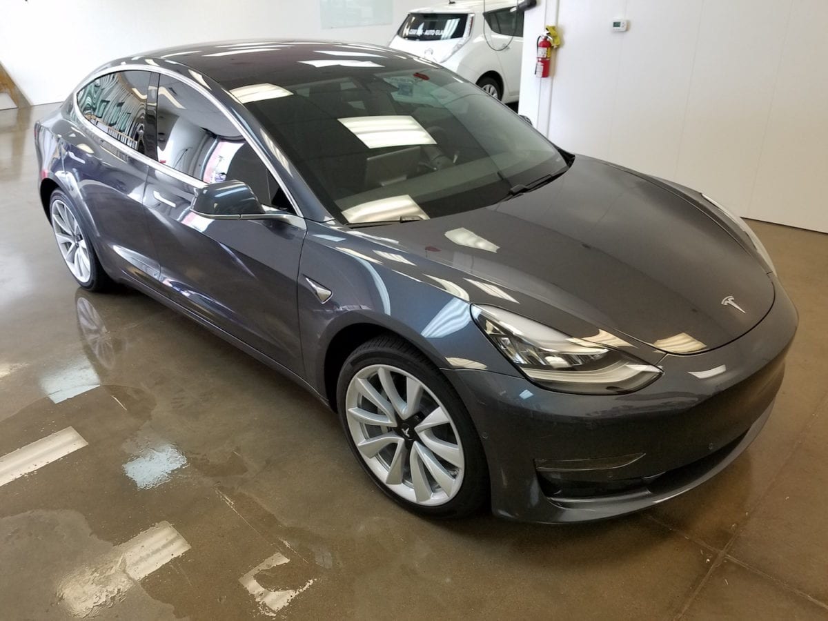 Grey Tesla Clear Bra Mesa AZ