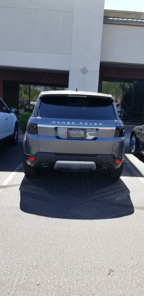 Range Rover back Clear Bra mesa