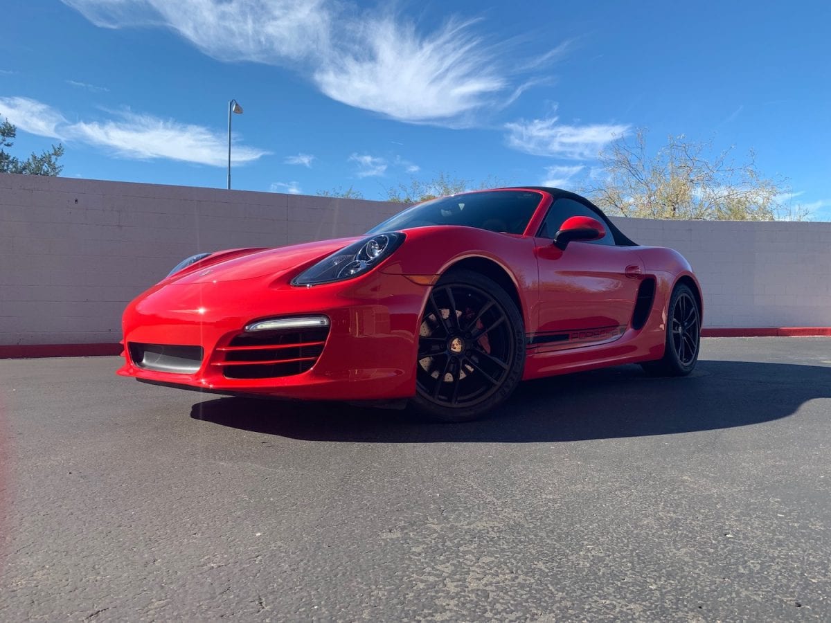 Red Porsche Installation Mesa