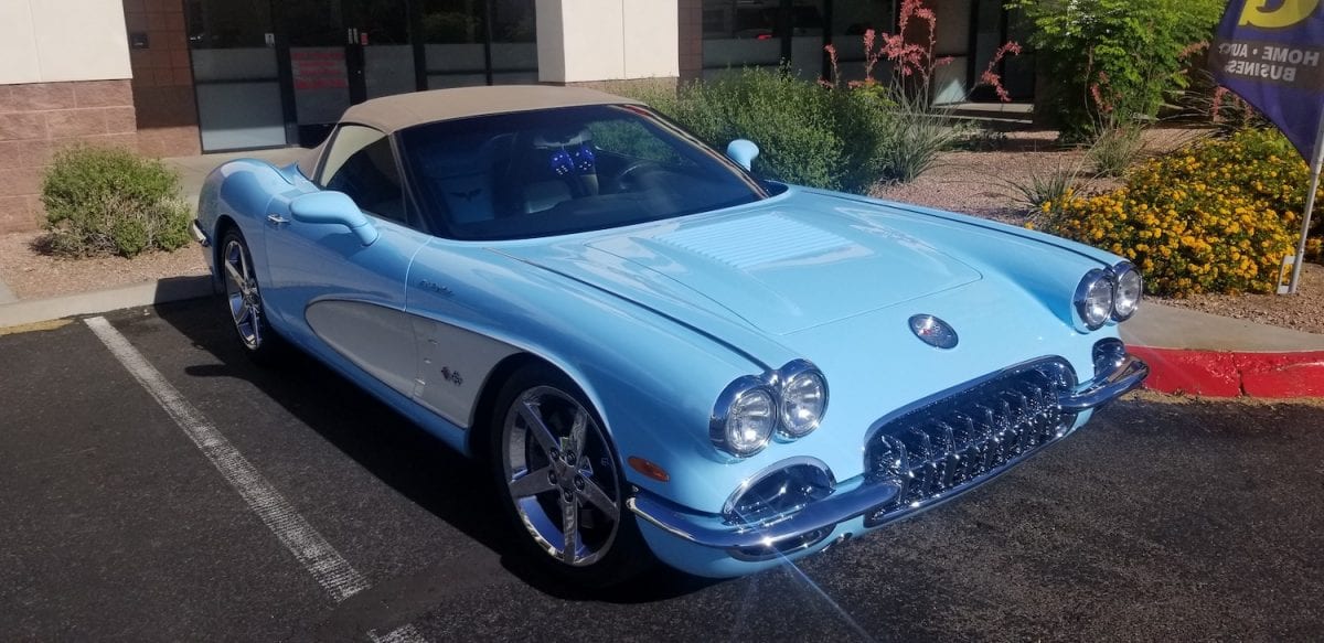 classic car light blue Clear Bra in AZ