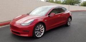 red tesla clear bra mesa az top side